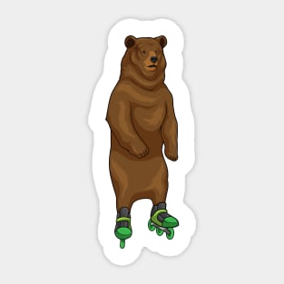 Bear Inline skating Roller skates Sticker